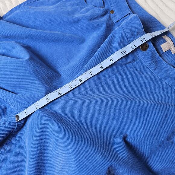 Woman Within Blue Corduroy Pants 22W Flare Leg Stretch Cotton Blend - Picture 8 of 12